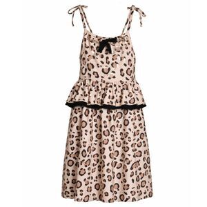 MARIE NICOLE BOUTIQUE ANIMAL PRINT EVERYDAY CUTE CASUAL SOFT LEOPARD PRINT DRESS